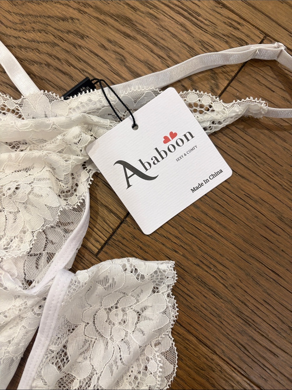 Bridal lingerie set Adore Me White Lace Sheer Babydoll Chemise size small - Picture 2 of 3